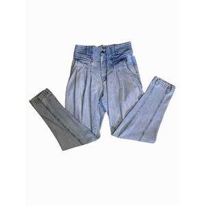 Vintage Z Cavaricci Pants Size 30 High Waisted Pleated Tapered Leg Parachute 80s